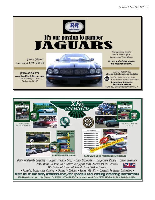 the jaguar's roar the jaguar's roar - Nation's Capital Jaguar Owners ...