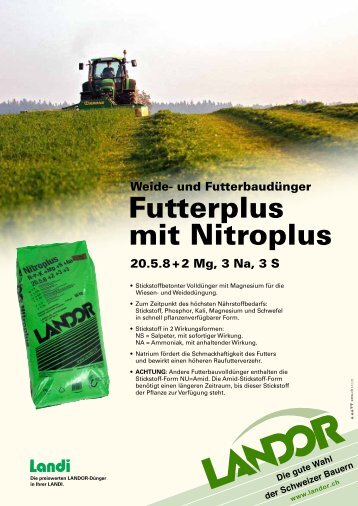 Futterplus mit Nitroplus - LANDI Weinland