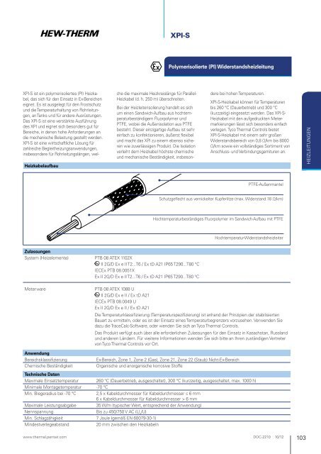 Industrielle Begleitheizungen - Pentair Thermal Management