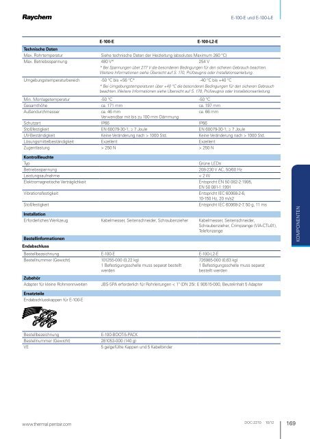 Industrielle Begleitheizungen - Pentair Thermal Management