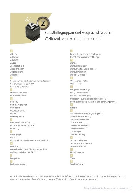 Selbsthilfezeitung - Der Wetteraukreis