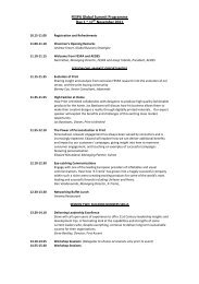 FESPA Global Summit 2011 Programme