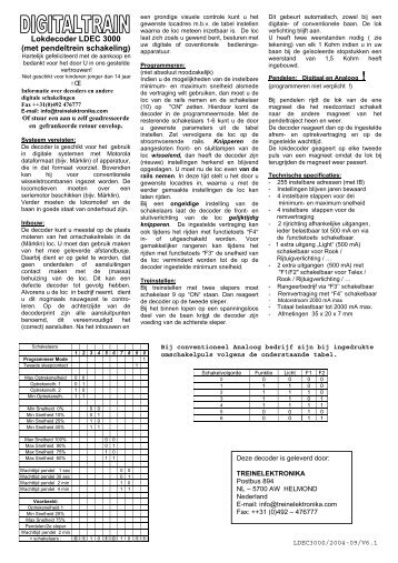 Lokdecoder LDEC 3000 (met pendeltrein schakeling)