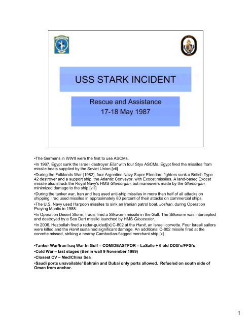 Lessons Learned from the USS Stark Attack (Boulay)