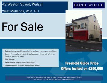 42 Weston Street, Walsall - Bond Wolfe