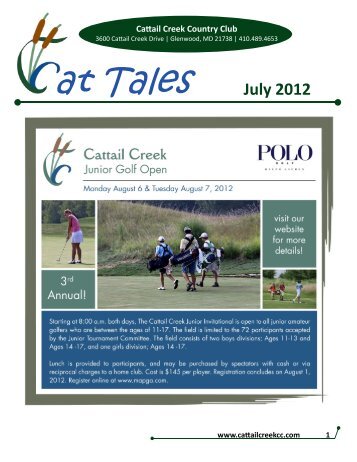 July 2012 - Cattail Creek Country Club