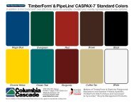 TimberFormÃ‚Â® & PipeLineÃ‚Â® CASPAX-7TM Standard Colors