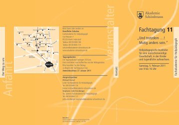 Flyer zur Fachtagung 2011 - Schoenbrunn.de