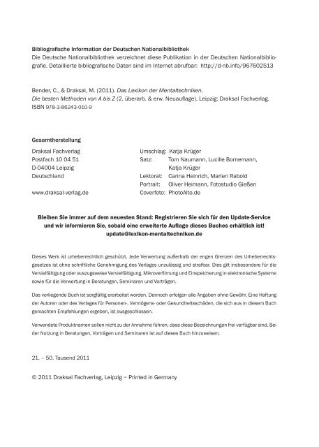 kostenlose Leseprobe .pdf - Draksal Fachverlag