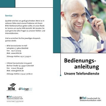 Bedienungs- anleitung Unsere Telefondienste - BITel