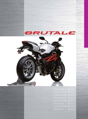 Brutale 1090 MY 2013 Brutale 1090 R MY 2013 Brutale 1090 RR ...