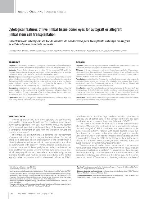 Real-time PCR in infectious uveitis Donor eyes - Conselho ...