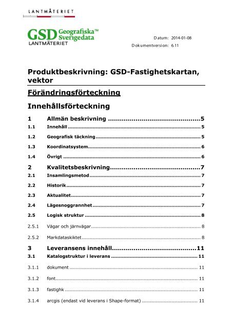 GSD-Fastighetskartan, vektor, version 6.6, 2013-03-13 - LantmÃ¤teriet