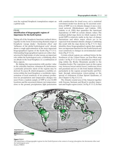 Conservation and Sustainable Use of the Biosphere - WBGU