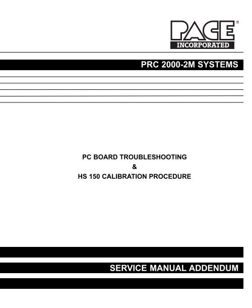 PRC 2000-2M SYSTEMS SERVICE MANUAL ADDENDUM - Darlas