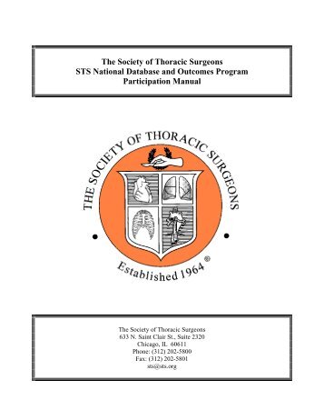 STS National Cardiac Surgery Database Manual - Society of ...