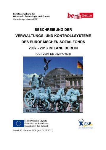 Beschreibung der Verwaltungs- und Kontrollsysteme des ... - Berlin.de