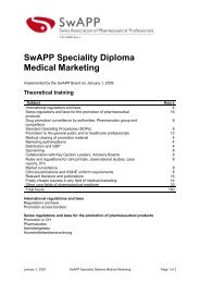 SwAPP Specialty Diploma Medical Marketing