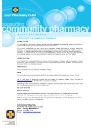 CERTIFICATE II IN COMMUNITY PHARMACY - The Guild