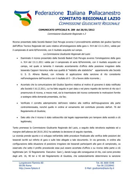 REFERTI REGIONE LAZIO SCARICA