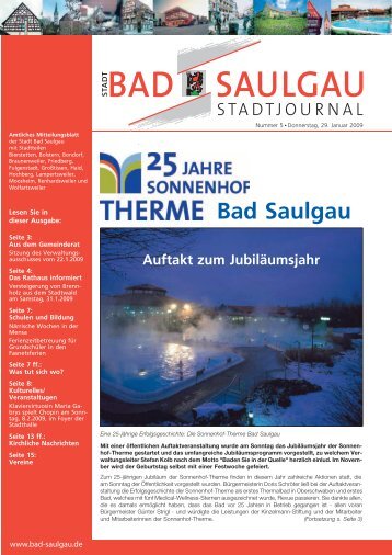 KULTURELLES/ VERANSTALTUNGEN - Stadt Bad Saulgau