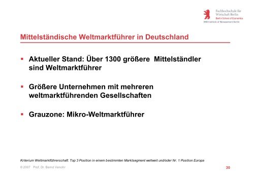 Geschäftsfeldstrategie Wettbewerbsstrategien - Prof. Dr. Bernd Venohr