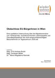 Obdachlose EU-BÃ¼rgerInnen in Wien - wieder wohnen