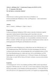 1 Abstract: âHoffnung Alterâ - Gemeinsamer Kongress ... - Leitlinie FEM