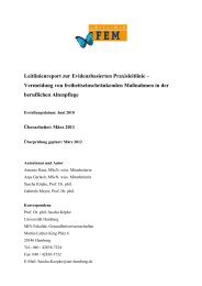 Leitlinienreport zur Evidenzbasierten Praxisleitlinie ... - Leitlinie FEM