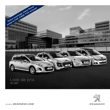Liste de prix - Peugeot