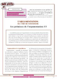 Les prÃ©misses de l'argumentation 1/3 - reseau-regain.net