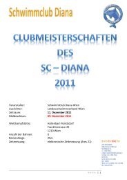 SchwimmClub Diana Wien Ausrichter - Landesschwimmverband Wien