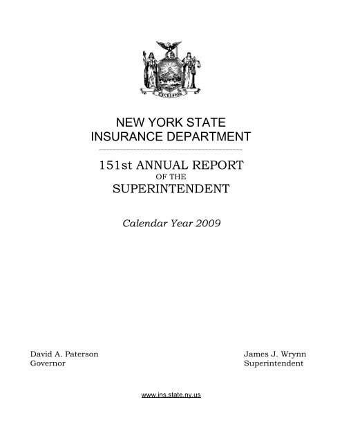 New York State Insurance Department - Department of Financial ...