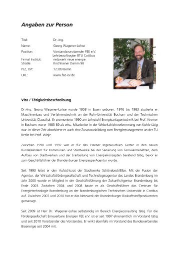 Dr. Georg Wagener-Lohse - Tagung Redevelopment