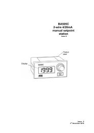 BA505C 2-wire 4/20mA manual setpoint station - Ex-Baltic