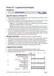 Psalm 73â Logotechnical Analysis - labuschagne