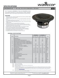 PDF data sheet - Wavecor