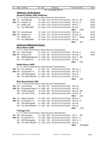 Katalog Jugend - Landesverband Schleswig-Holstein