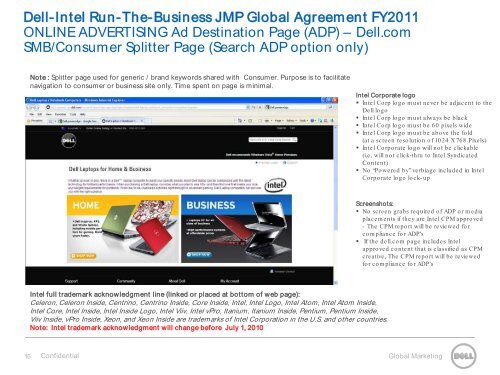 Dell Intel Global Agreement Style Guide - Tradedoubler