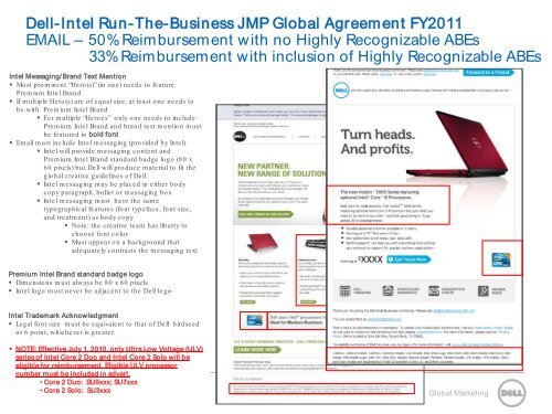 Dell Intel Global Agreement Style Guide - Tradedoubler