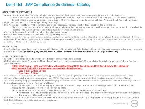 Dell Intel Global Agreement Style Guide - Tradedoubler