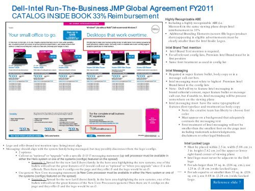 Dell Intel Global Agreement Style Guide - Tradedoubler