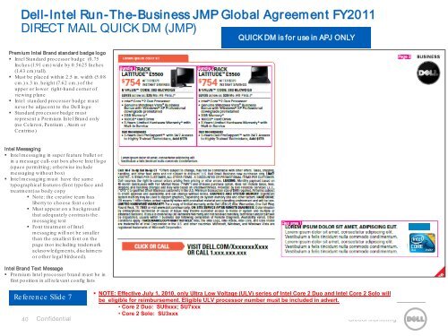 Dell Intel Global Agreement Style Guide - Tradedoubler