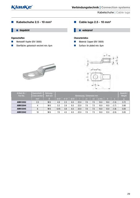 Automotive Connector Solutions Katalog - Gustav Klauke GmbH