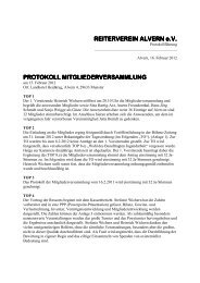 Protokoll vom 15.2.2012 - Reiterverein Alvern