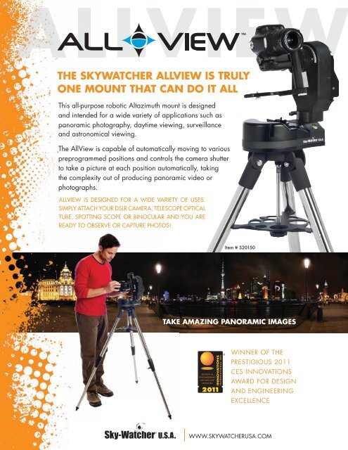 the skywatcher allview is truly one mount that can do it all - ZenZa
