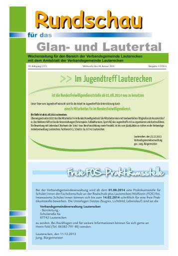 Amtsblatt KW 02 - Verbandsgemeinde Lauterecken