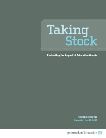 Taking Stock: Evaluating the Impact of Education Grants