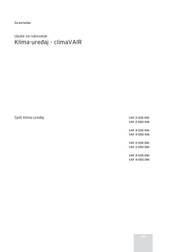 Upute za rukovanje VAF2 KNI.pdf - Vaillant