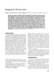 Staging for rhinosinusitis